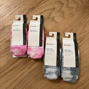 Lululemon Daily Stride Mid Crew - FOUR PAIRS